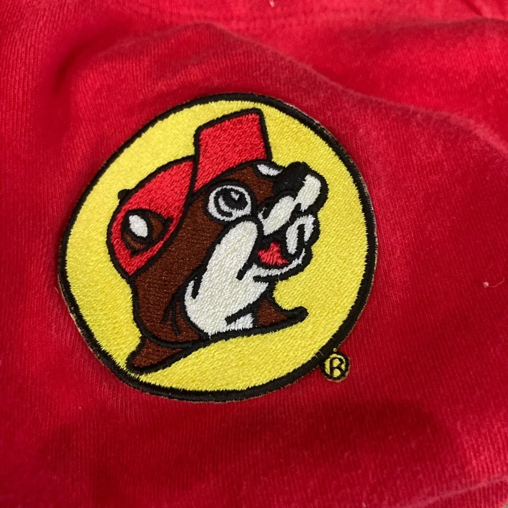 Buc-ees red diaper cover with Buc-ee beaver on back size 18 months GUC